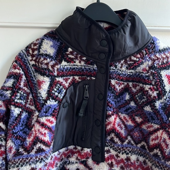Free People Movement Rocky Ridge Pullover- Purple Zebra Combo NWT Size Med - Picture 12 of 16